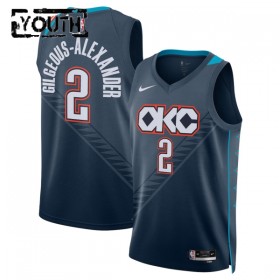 NBA Børn Trøje Oklahoma City Thunder Shai Gilgeous-Alexander 2025-26 Nike City Edition Sort Swingman